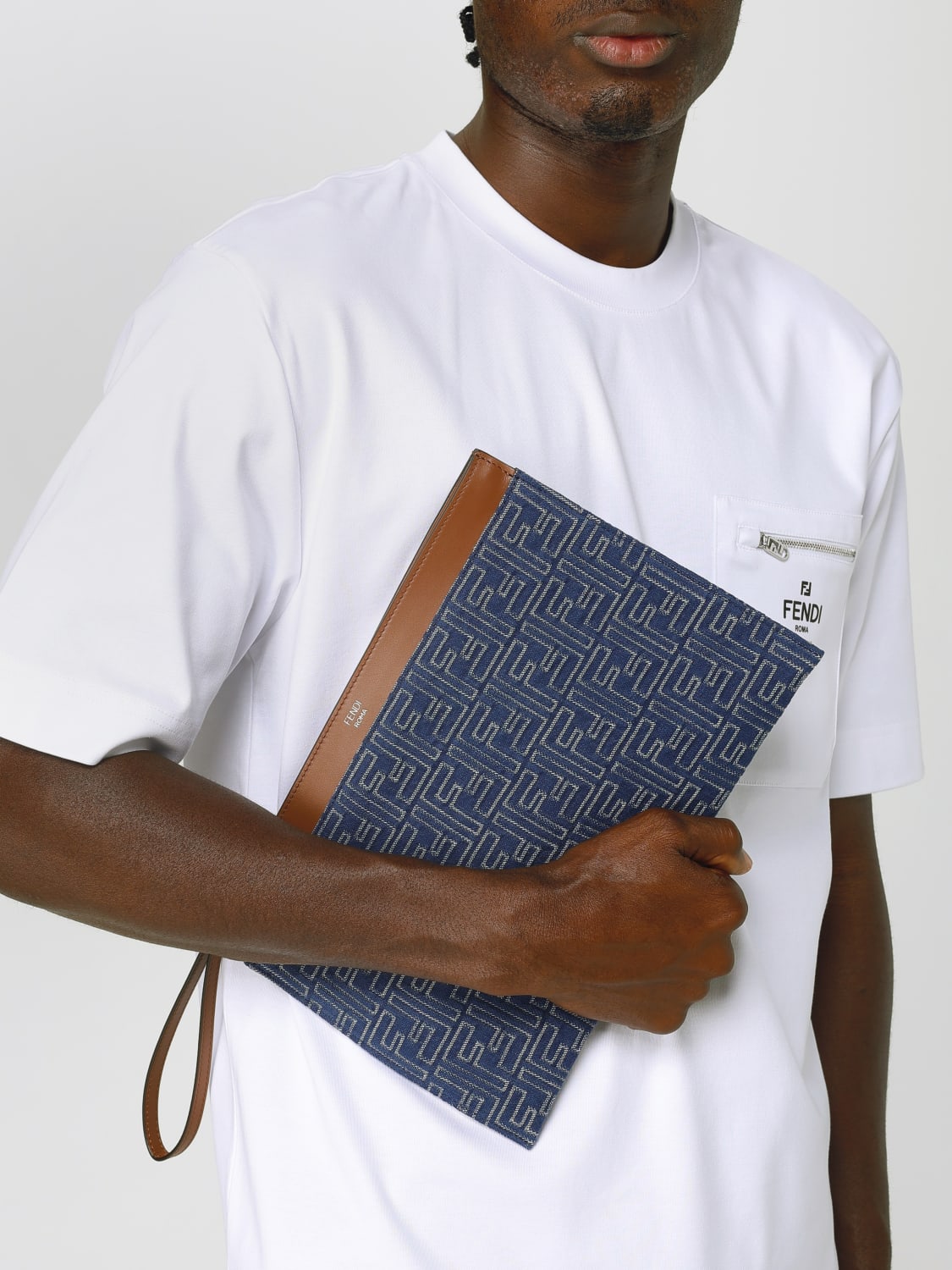 FENDI BRIEFCASE: Bags men Fendi, Blue - Img 2