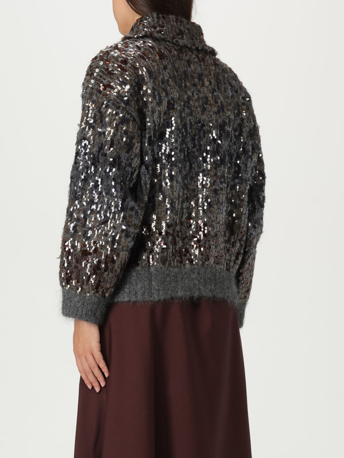 BRUNELLO CUCINELLI SWEATER: Sweater woman Brunello Cucinelli, Grey - Img 3