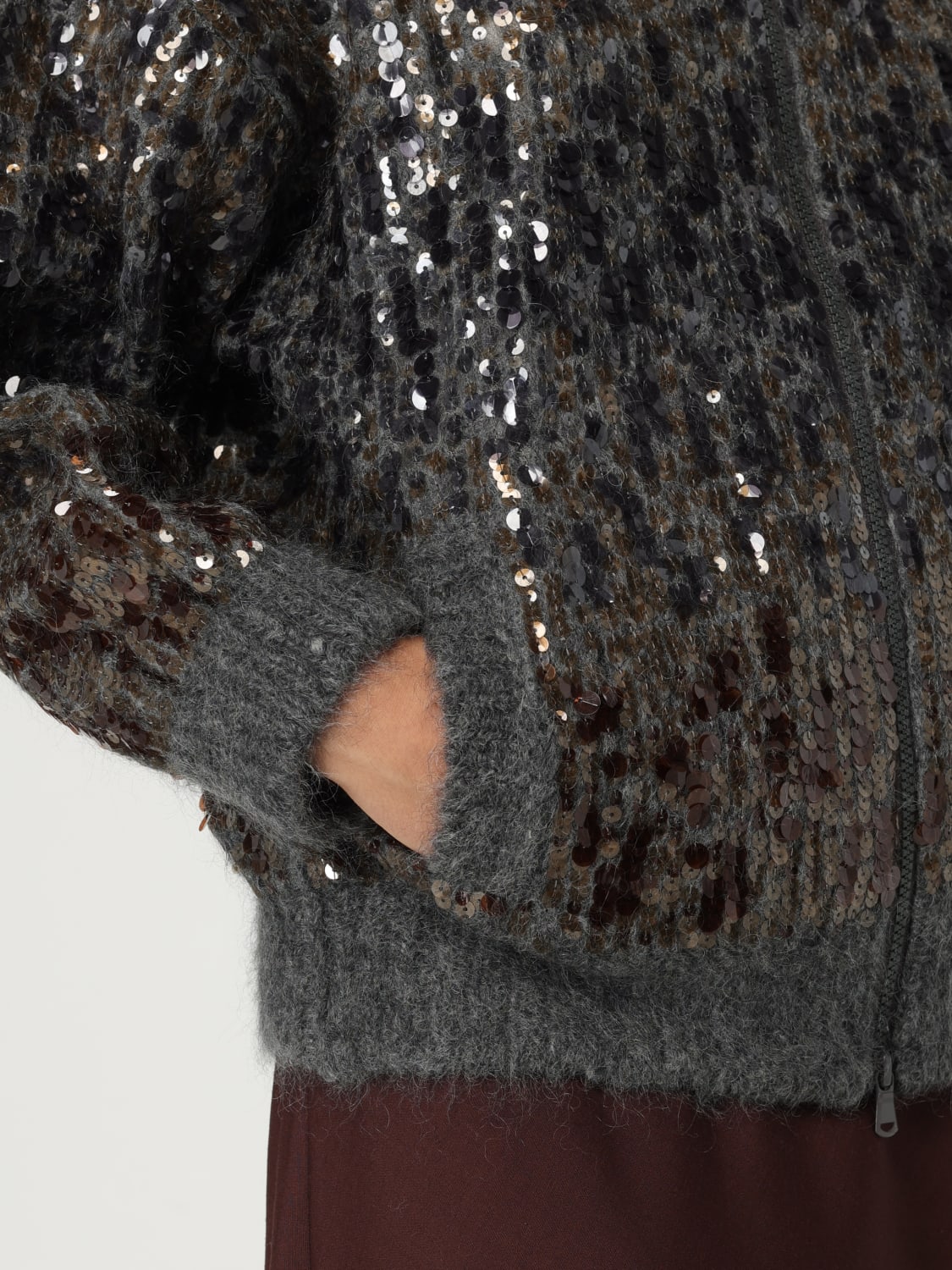 BRUNELLO CUCINELLI SWEATER: Sweater woman Brunello Cucinelli, Grey - Img 5