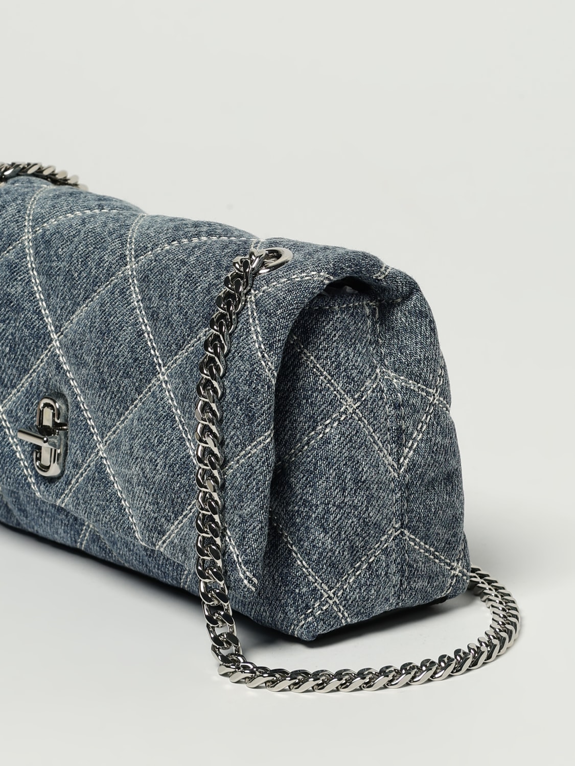 MARC JACOBS BORSA A TRACOLLA: Borse a tracolla in denim trapuntato Marc Jacobs, Blue - Img 3