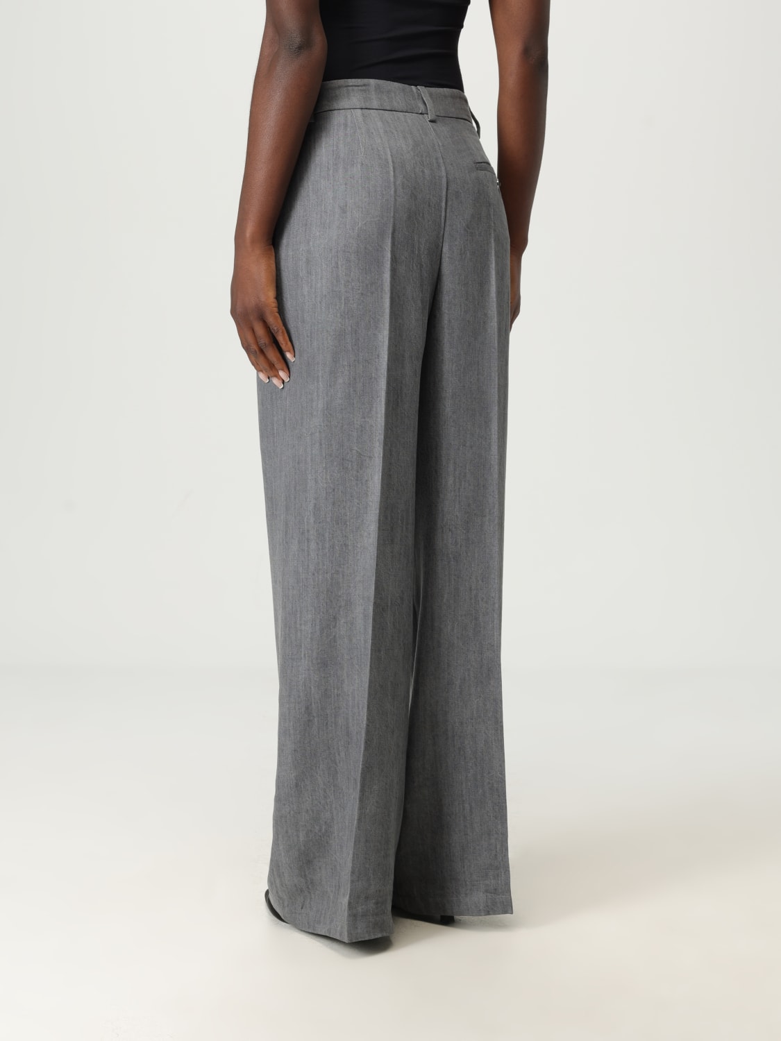 LIU JO PANTALONI: Pantalone Liu Jo in lyocell , Grigio - Img 2