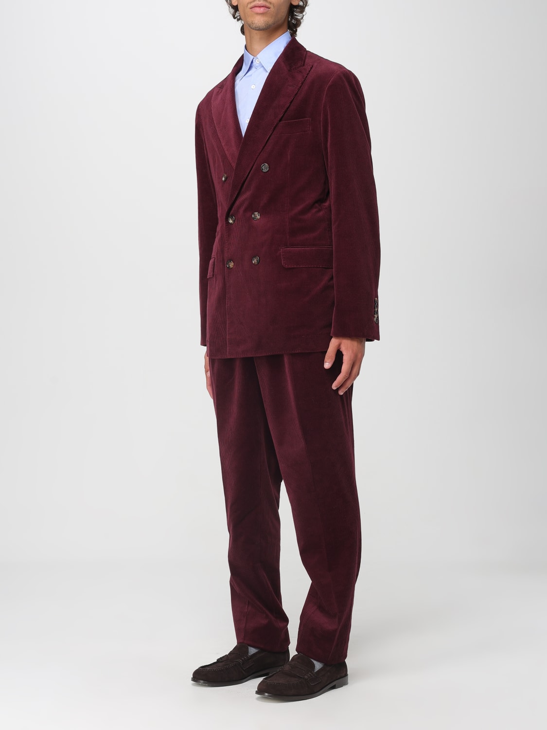 BRUNELLO CUCINELLI ANZUG: Anzug herren Brunello Cucinelli, Rot - Img 4