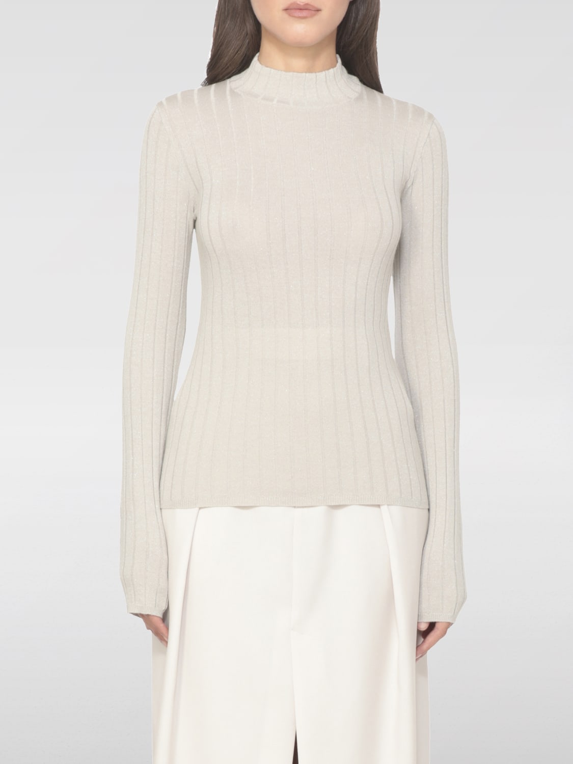 BRUNELLO CUCINELLI PULL: Pull femme Brunello Cucinelli, Gris - Img 1