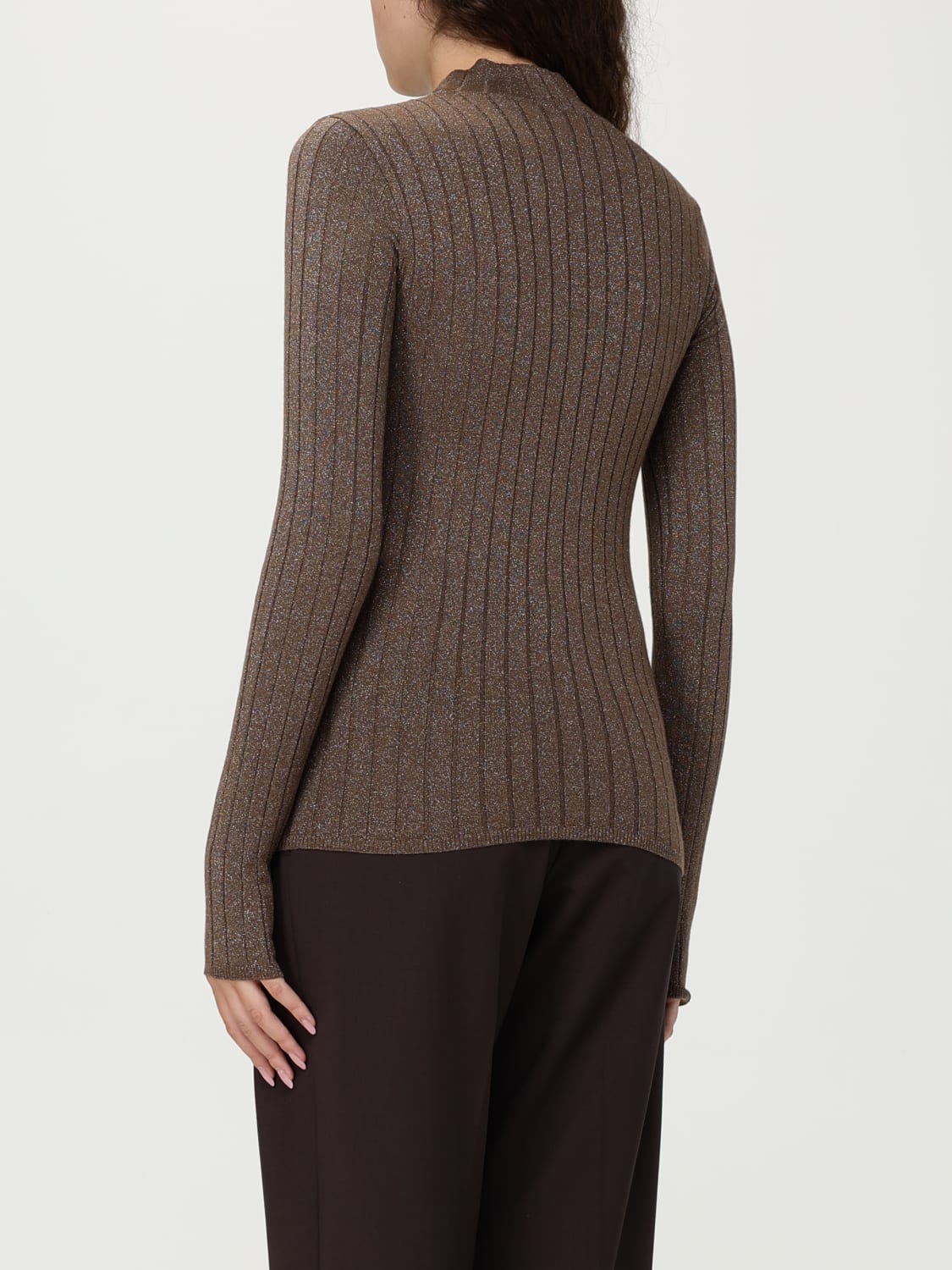 BRUNELLO CUCINELLI PULL: Pull femme Brunello Cucinelli, Marron - Img 3