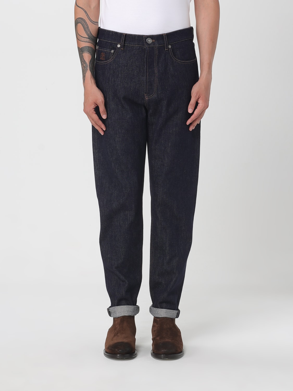 BRUNELLO CUCINELLI JEANS: Jeans men Brunello Cucinelli, Blue - Img 1