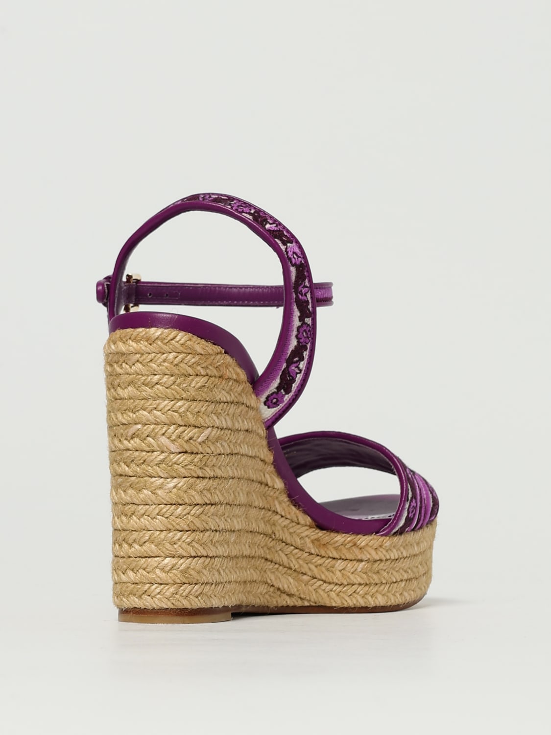 DOLCE & GABBANA HEELED SANDAL: Espadrilles woman Dolce & Gabbana, Violet - Img 3