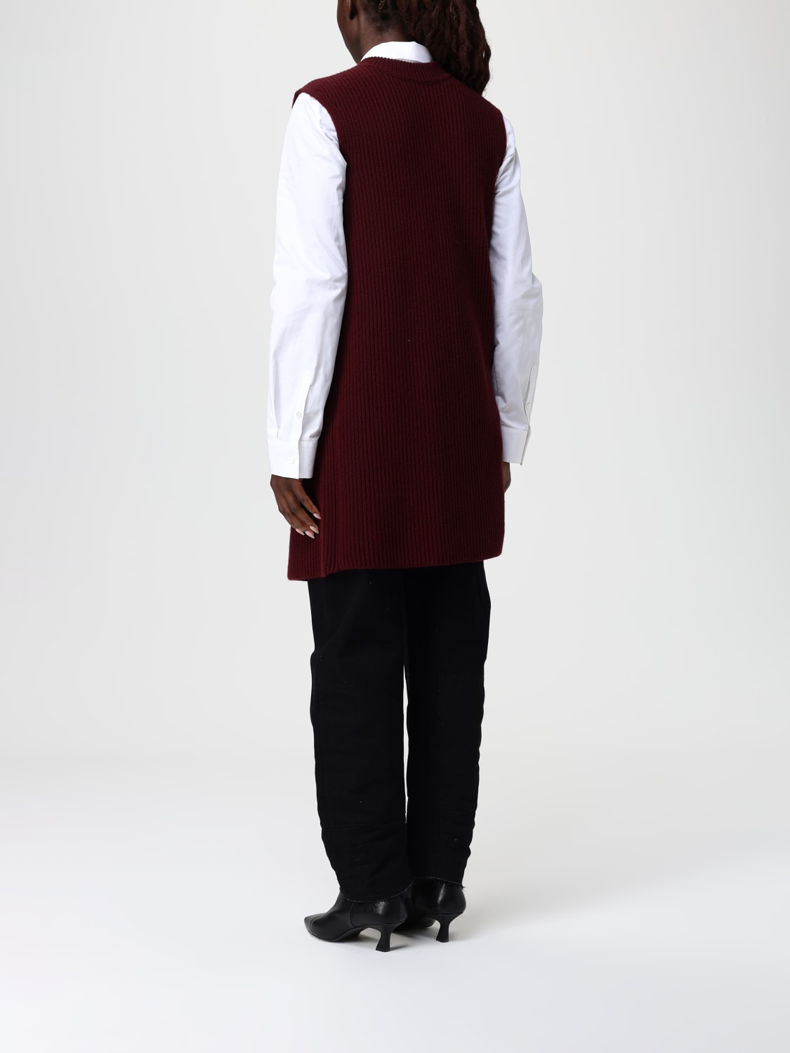 JIL SANDER GILET: Manteau femme Jil Sander, Rouge - Img 3