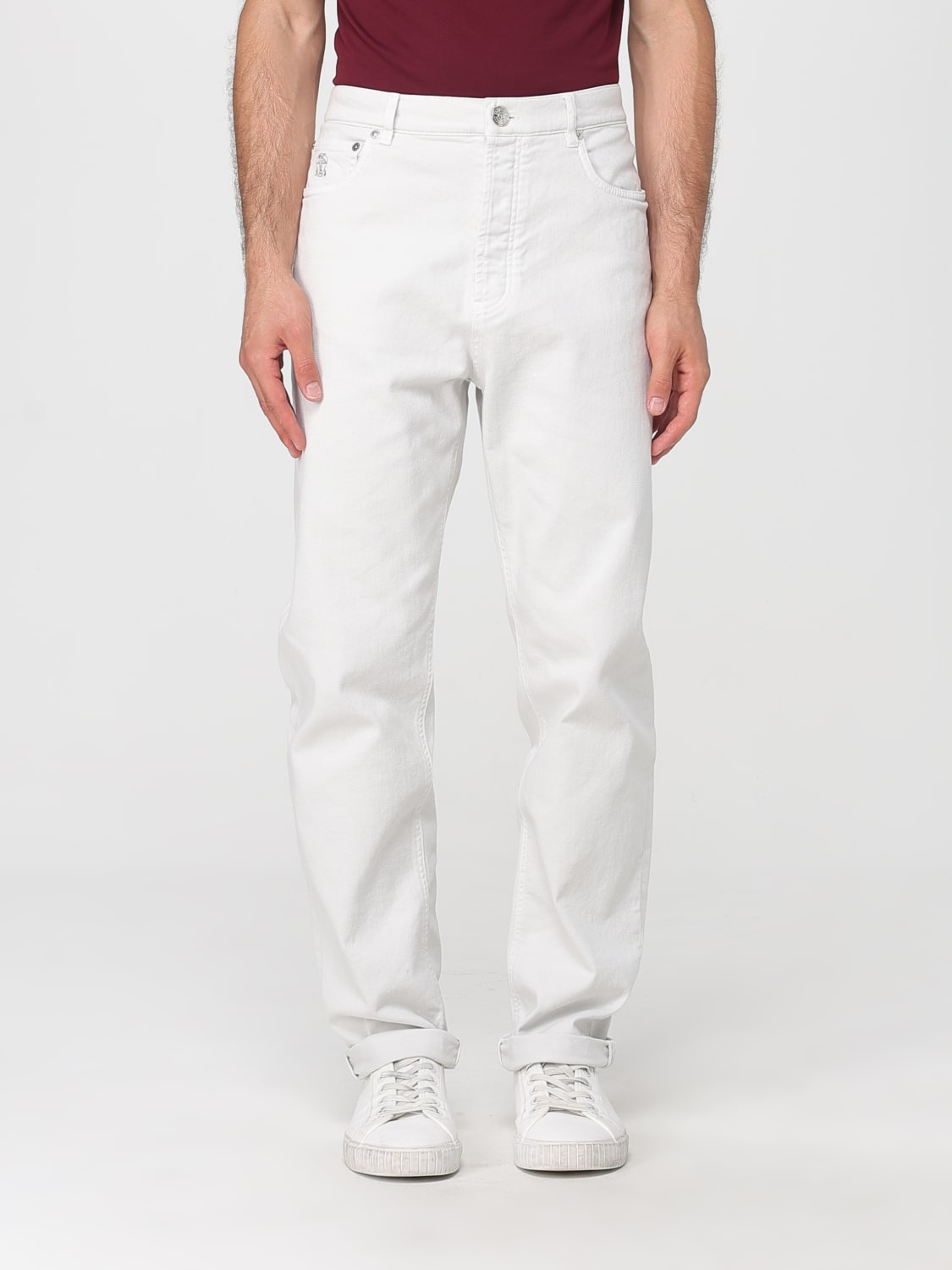 BRUNELLO CUCINELLI JEANS: Pants men Brunello Cucinelli, White - Img 1