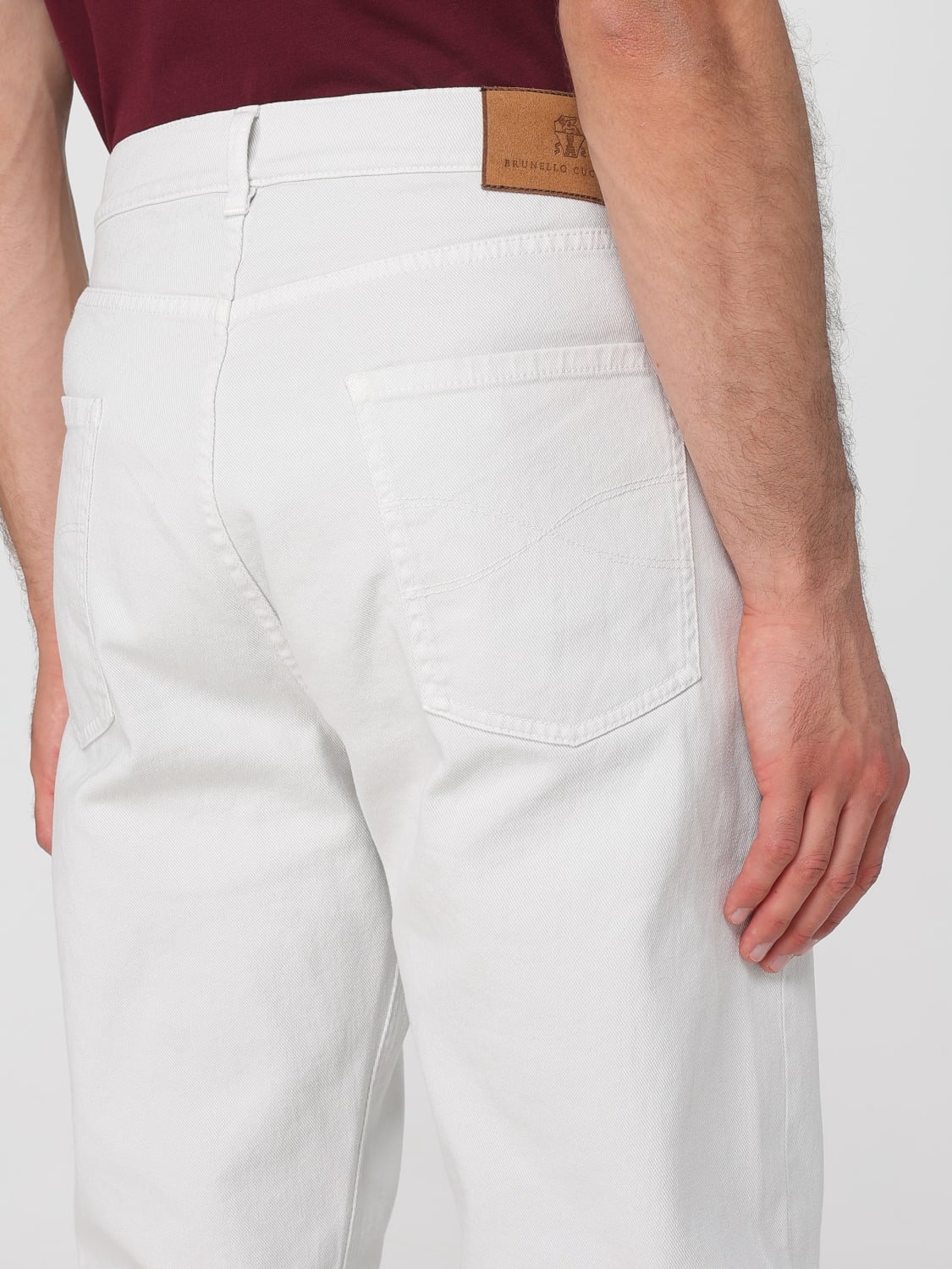 BRUNELLO CUCINELLI JEANS: Pants men Brunello Cucinelli, White - Img 5