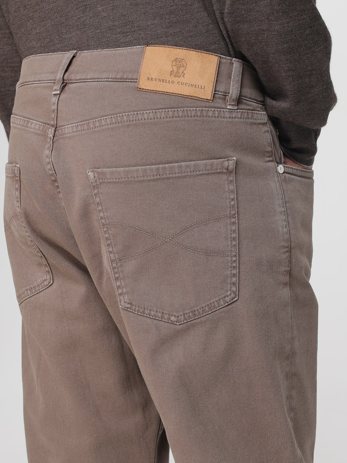 BRUNELLO CUCINELLI JEANS: Pants men Brunello Cucinelli, Grey - Img 5