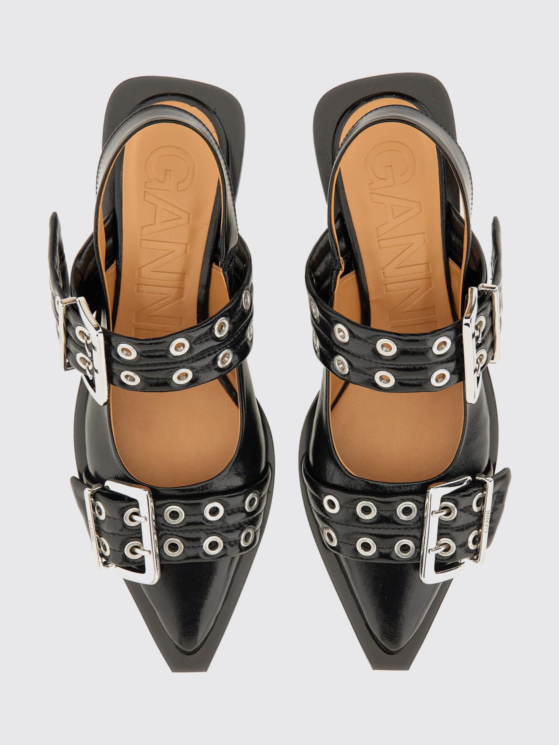 GANNI MANOLETINAS: Zapatos mujer Ganni, Negro - Img 4