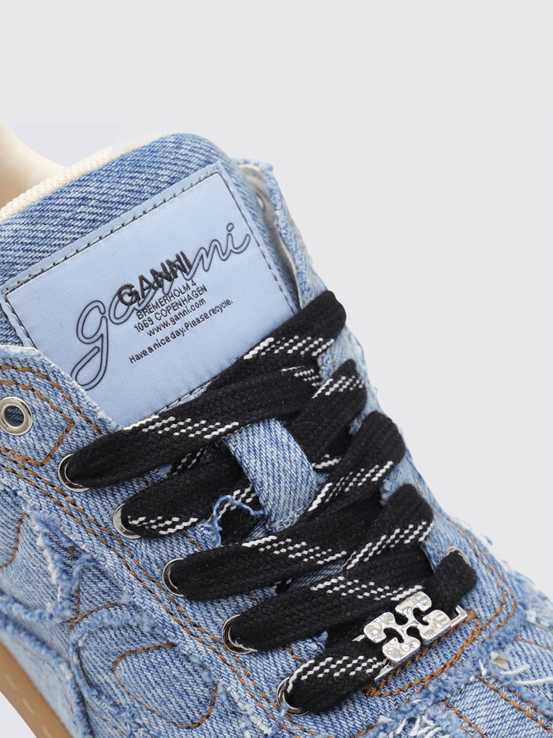 GANNI SNEAKERS: Sneakers woman Ganni, Blue - Img 4