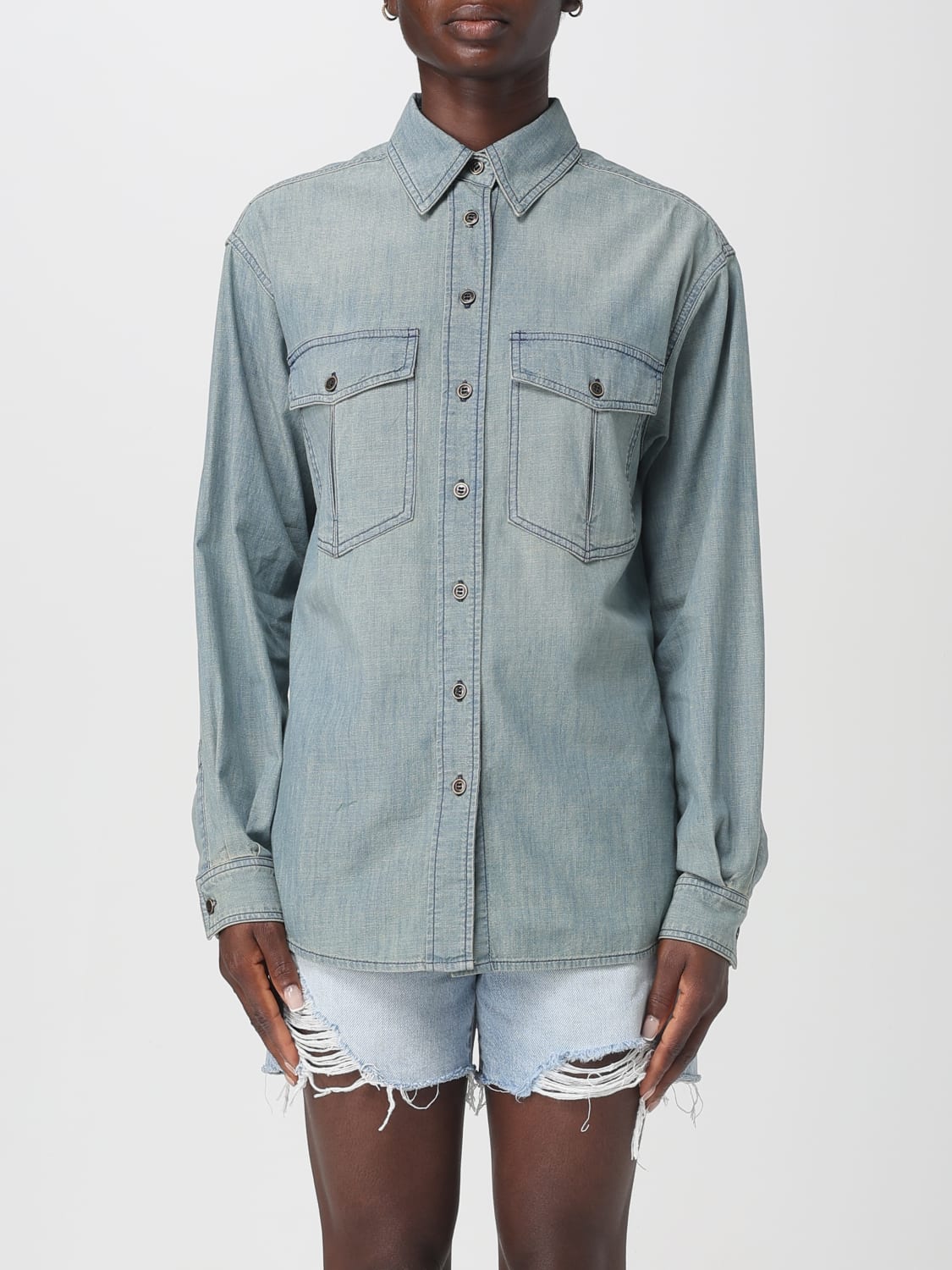 ISABEL MARANT ETOILE HEMDBLUSE: Hemdbluse damen Isabel Marant Etoile, Blau - Img 1