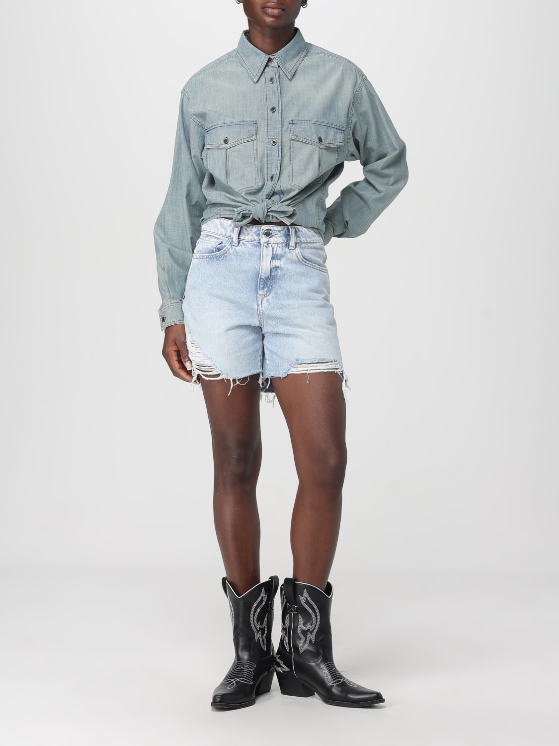 ISABEL MARANT ETOILE HEMDBLUSE: Hemdbluse damen Isabel Marant Etoile, Blau - Img 2