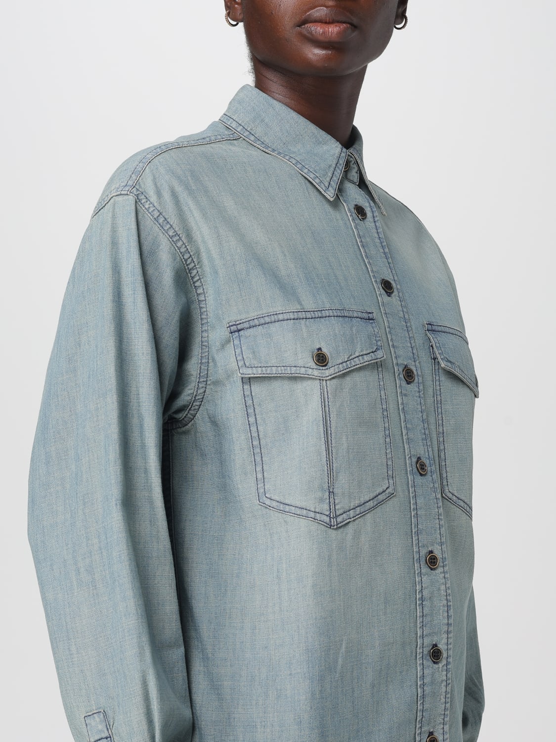 ISABEL MARANT ETOILE HEMDBLUSE: Hemdbluse damen Isabel Marant Etoile, Blau - Img 4