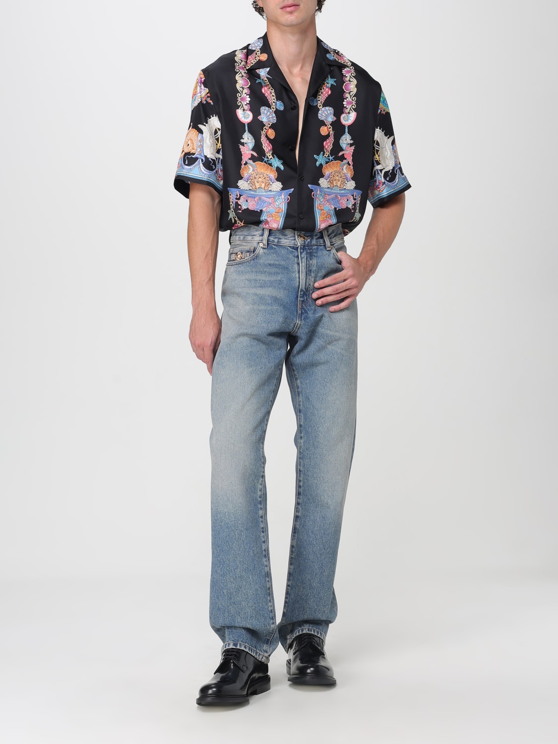 VERSACE 牛仔裤: 牛仔裤 男士 Versace, 蓝色 - Img 2