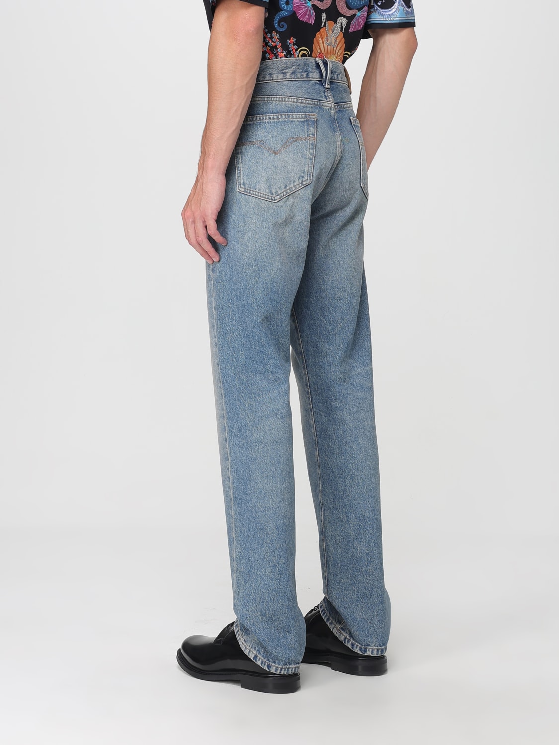 VERSACE 牛仔裤: 牛仔裤 男士 Versace, 蓝色 - Img 3