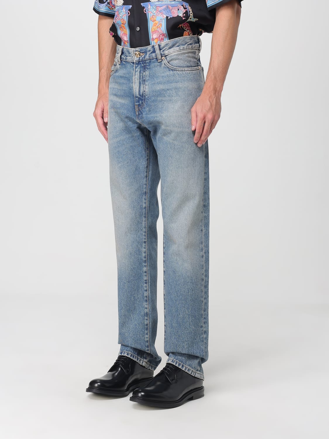 VERSACE 牛仔裤: 牛仔裤 男士 Versace, 蓝色 - Img 4