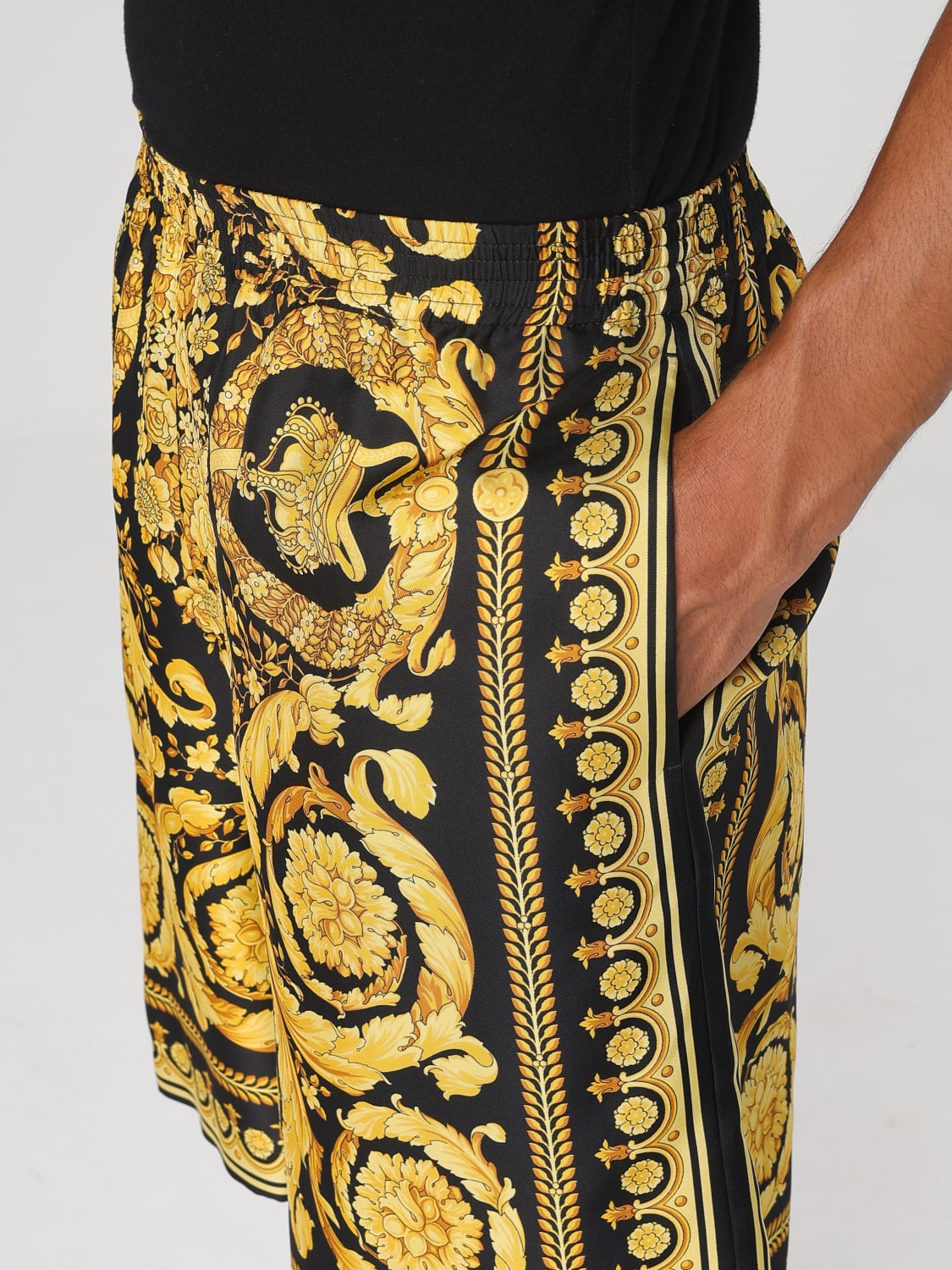 VERSACE SHORTS: Hose herren Versace, Schwarz - Img 5