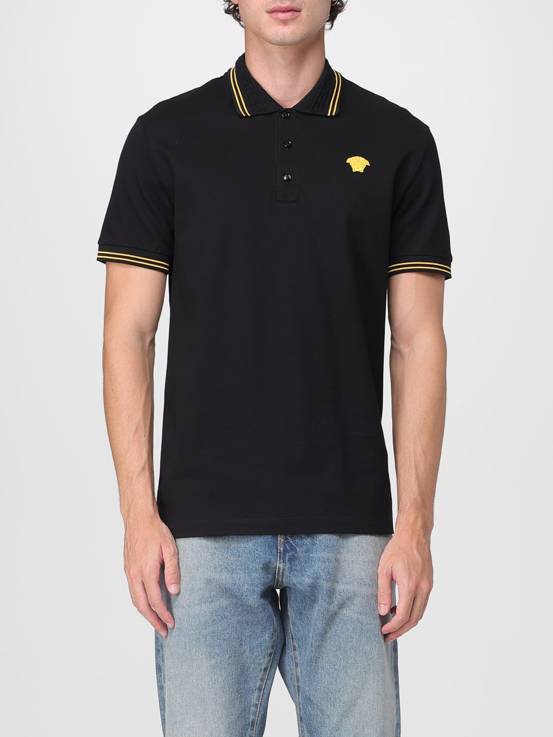 VERSACE POLO: Polo homme Versace, Noir - Img 1