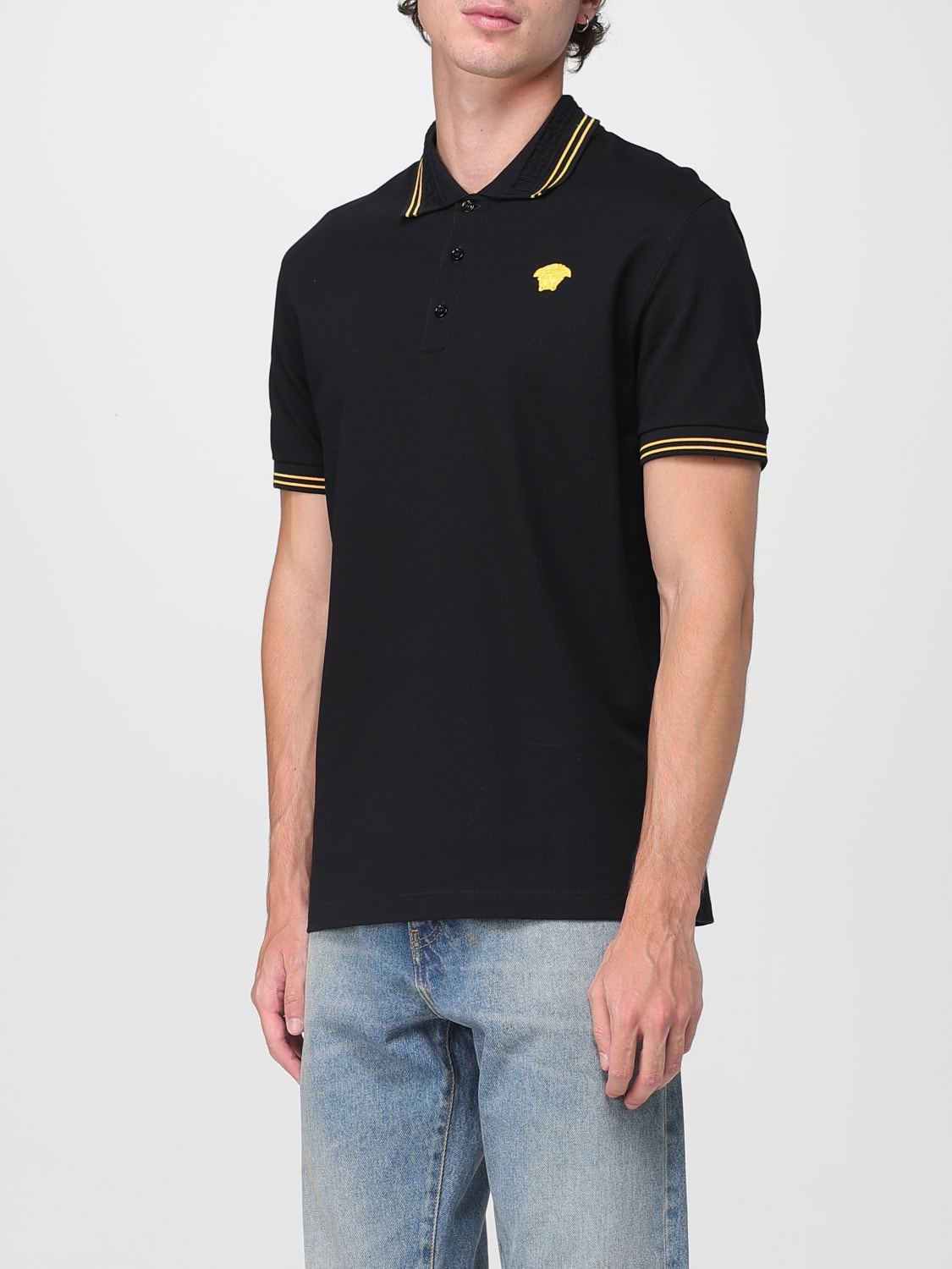 VERSACE POLO: Polo homme Versace, Noir - Img 4
