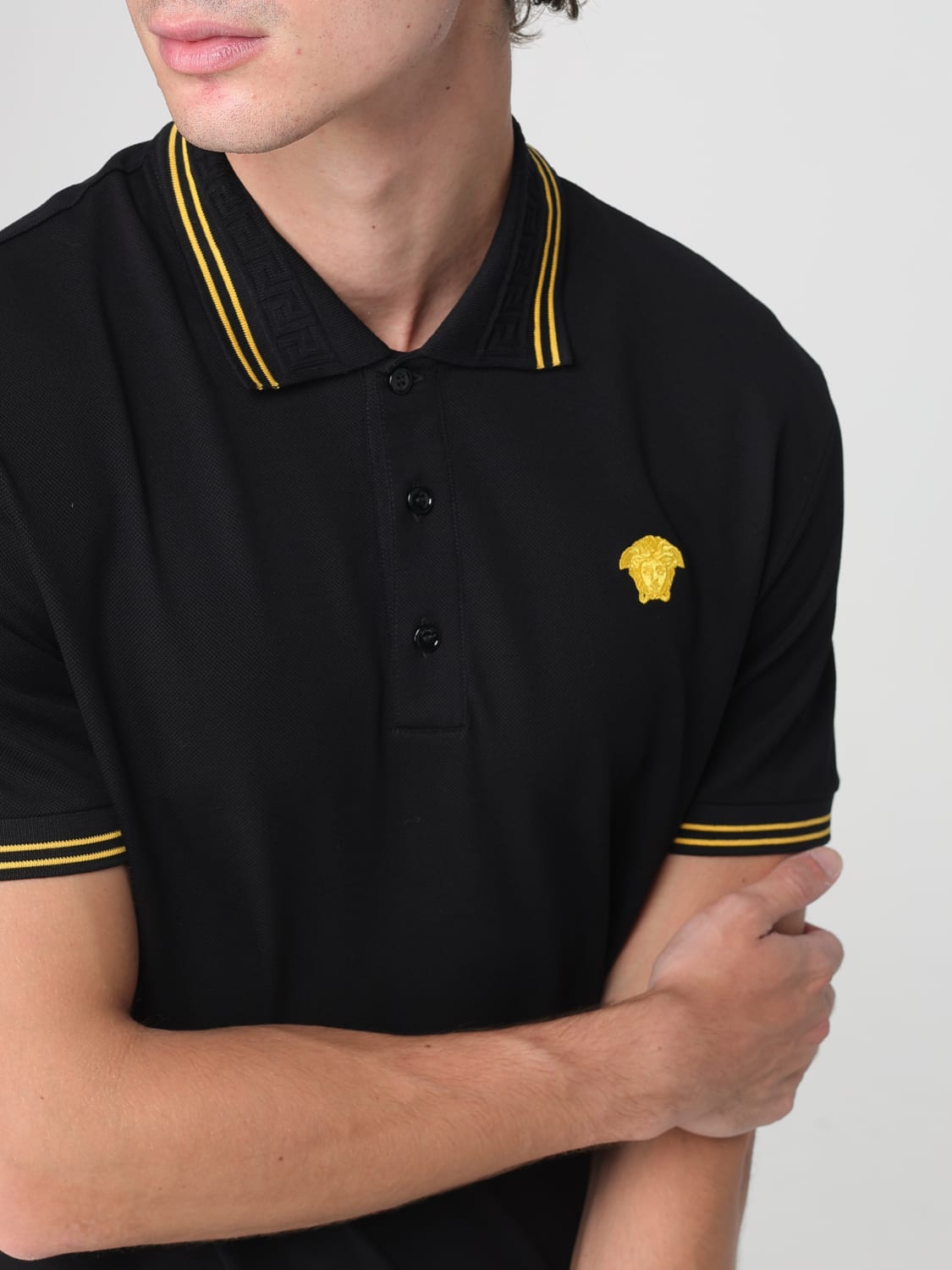VERSACE POLO: Polo homme Versace, Noir - Img 5