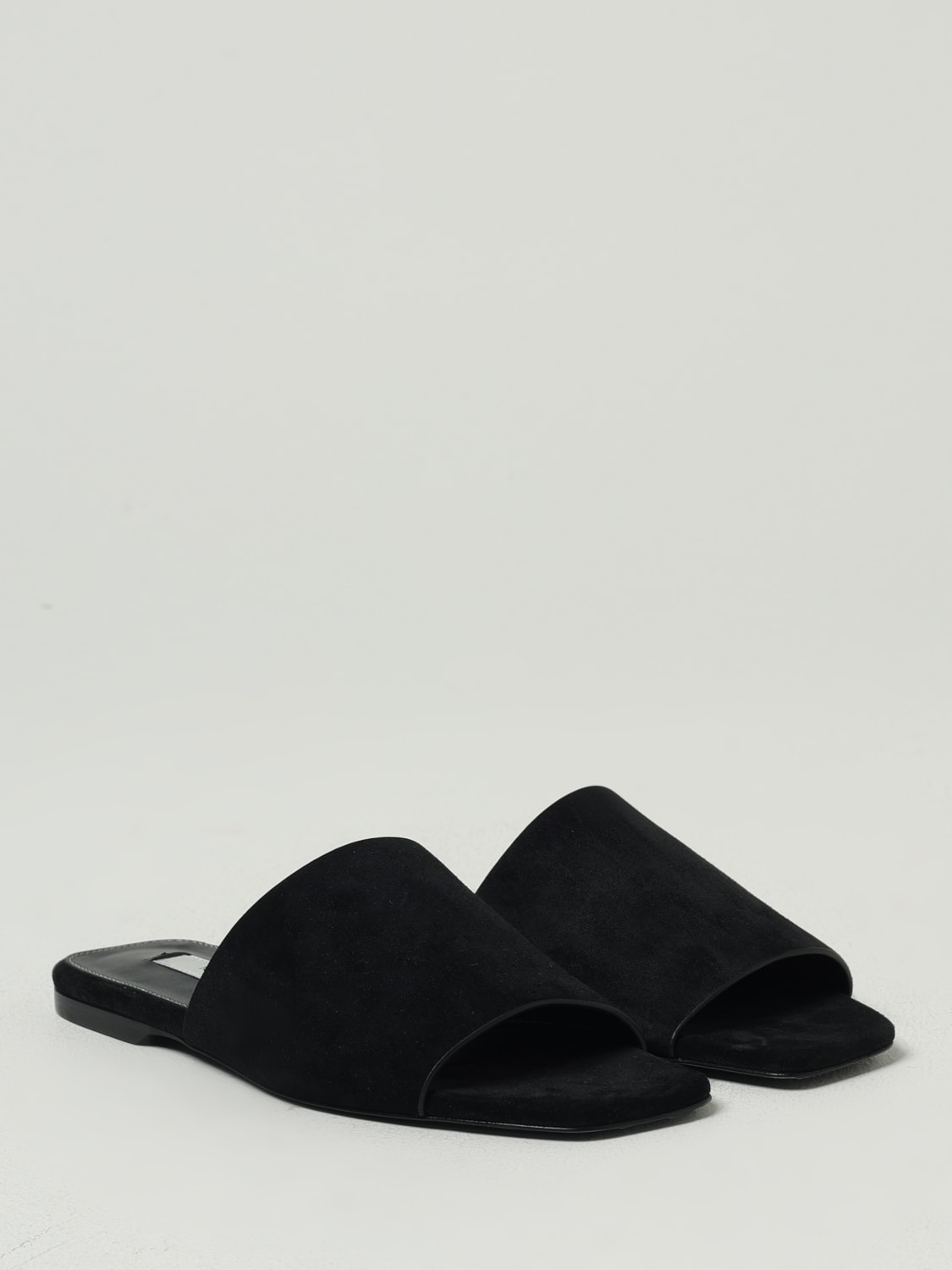 TOTEME SANDALI CON TACCO: Mules Toteme in camoscio , Nero - Img 2