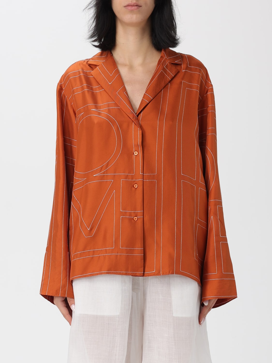 TOTEME CAMISA: Falda mujer Toteme, Marrón - Img 1
