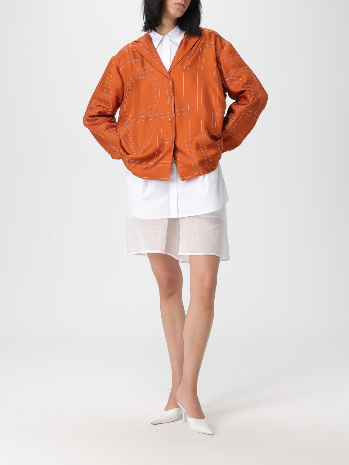 TOTEME CAMISA: Falda mujer Toteme, Marrón - Img 2