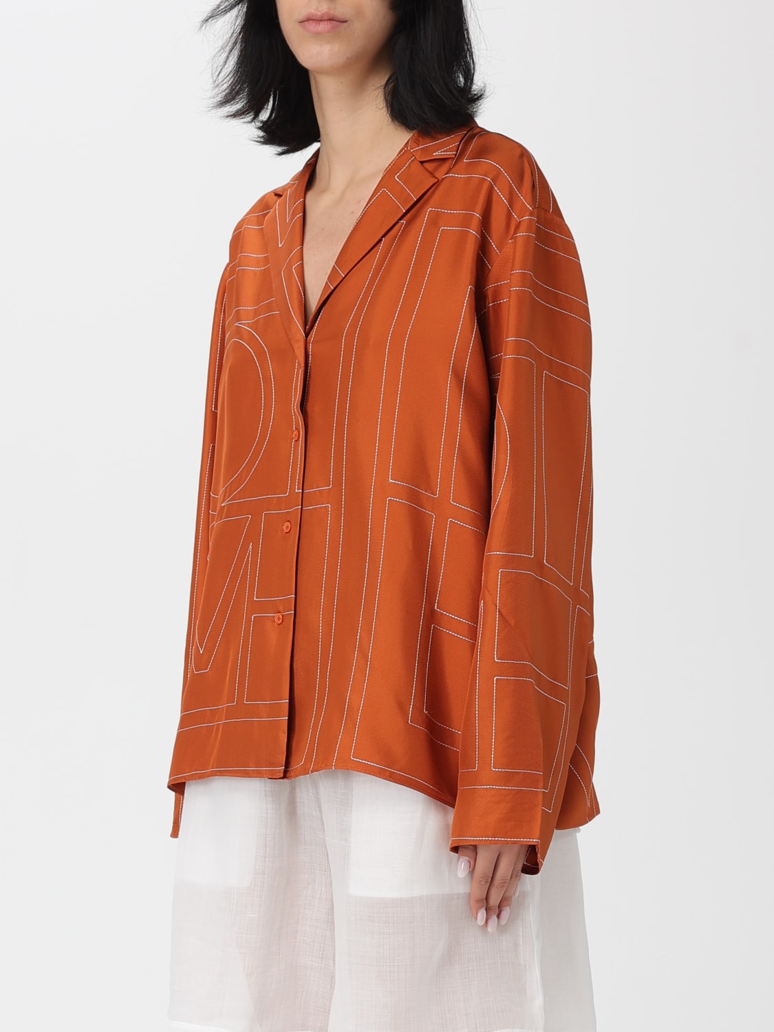 TOTEME CAMISA: Falda mujer Toteme, Marrón - Img 4