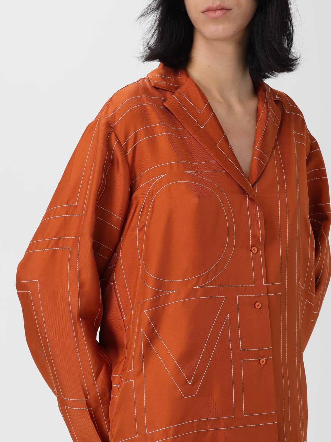 TOTEME CAMISA: Falda mujer Toteme, Marrón - Img 5