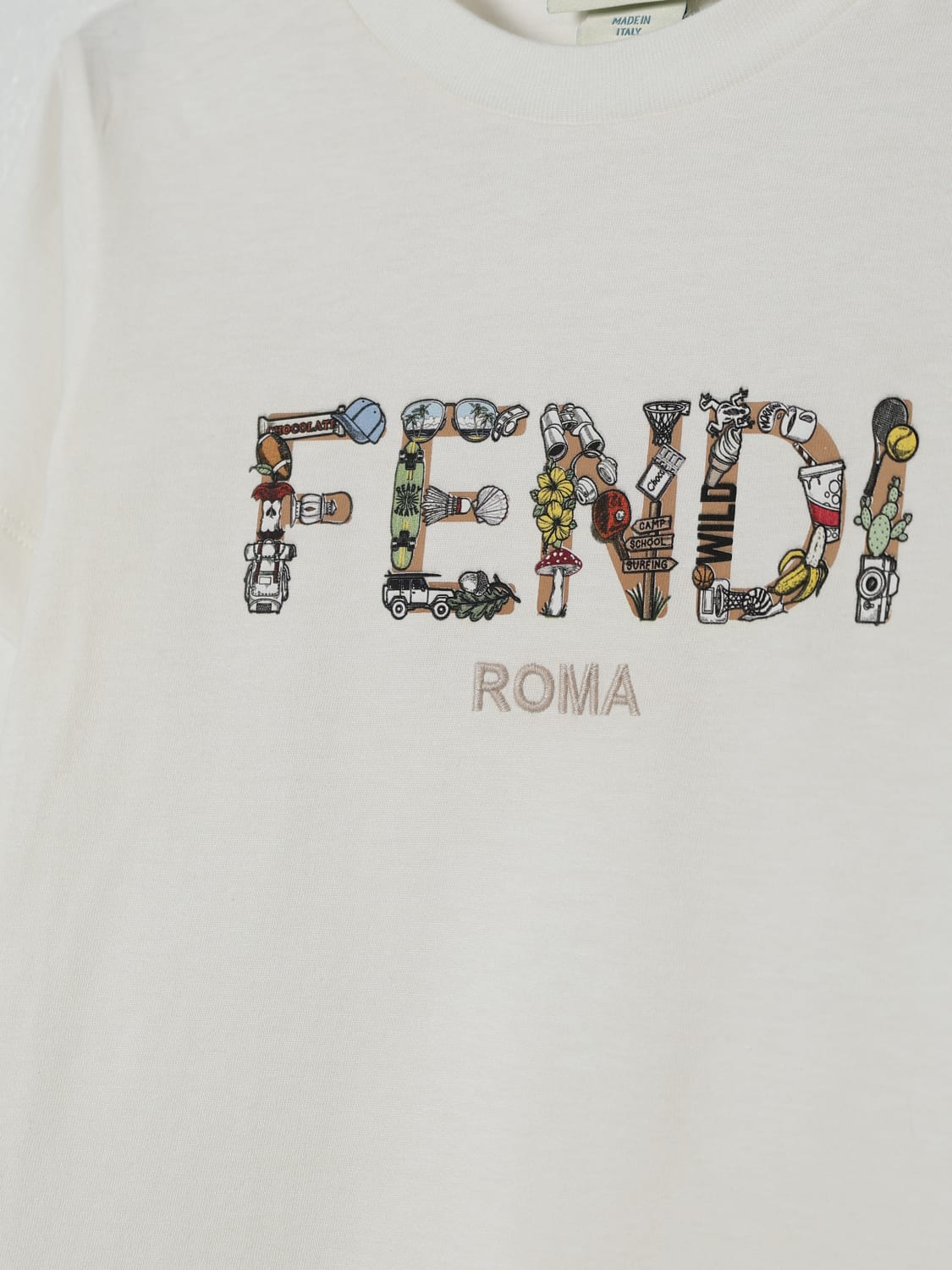FENDI CAMISETA: Camiseta niños Fendi, Blanco - Img 3