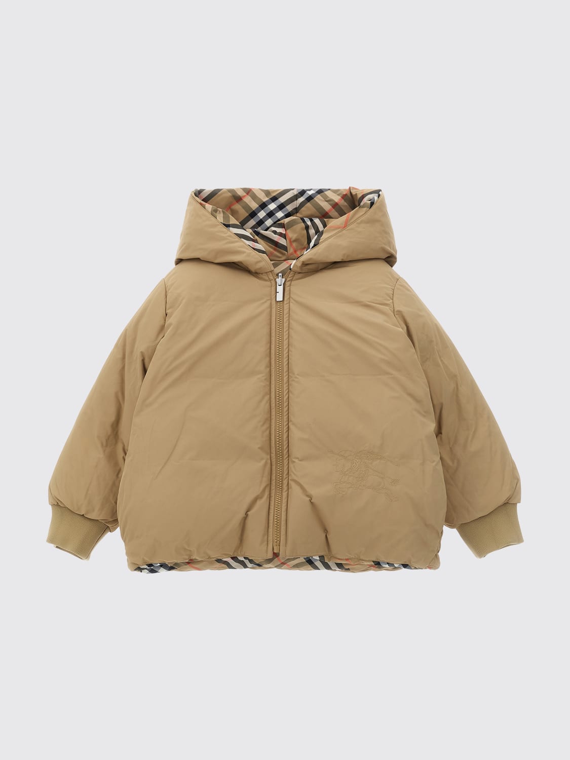 BURBERRY JACKET: Coat kids Burberry, Sand - Img 3