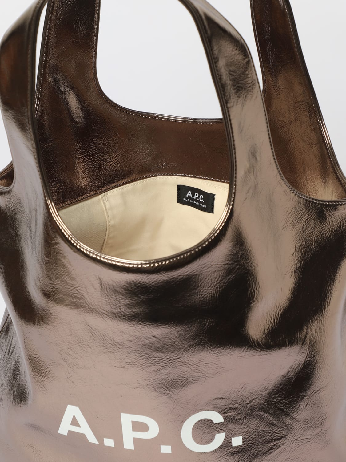 A.P.C. TOTE BAG: Crossbody bags woman A.P.C., Grey - Img 3