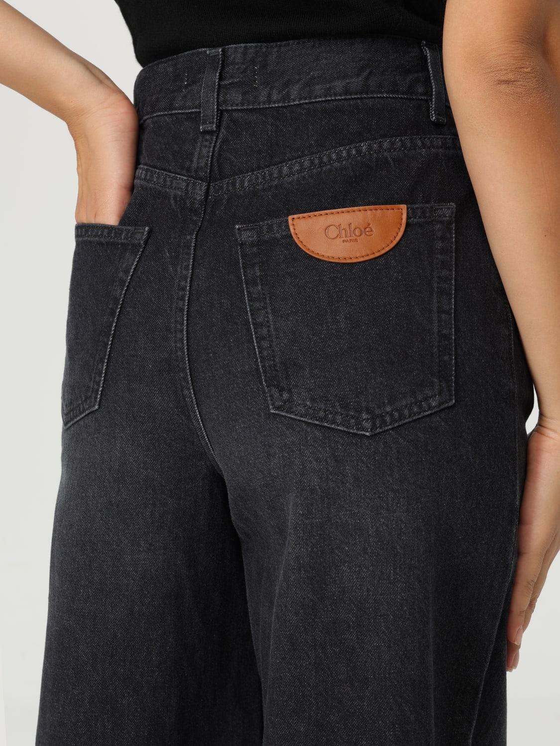 CHLOÉ JEANS: Jeans woman ChloÉ, Black - Img 5