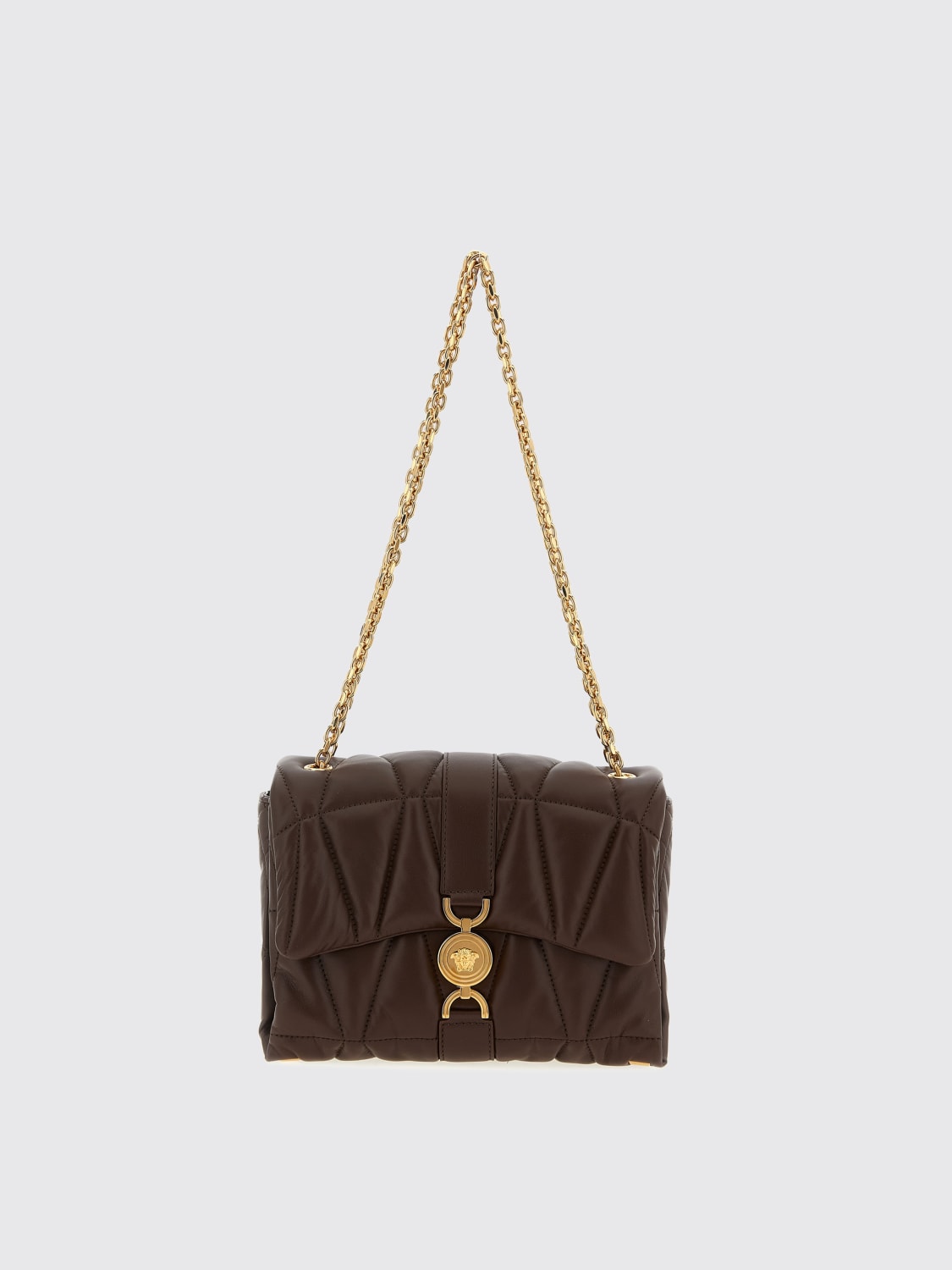 VERSACE MINI BAG: Shoulder bag woman Versace, Brown - Img 1