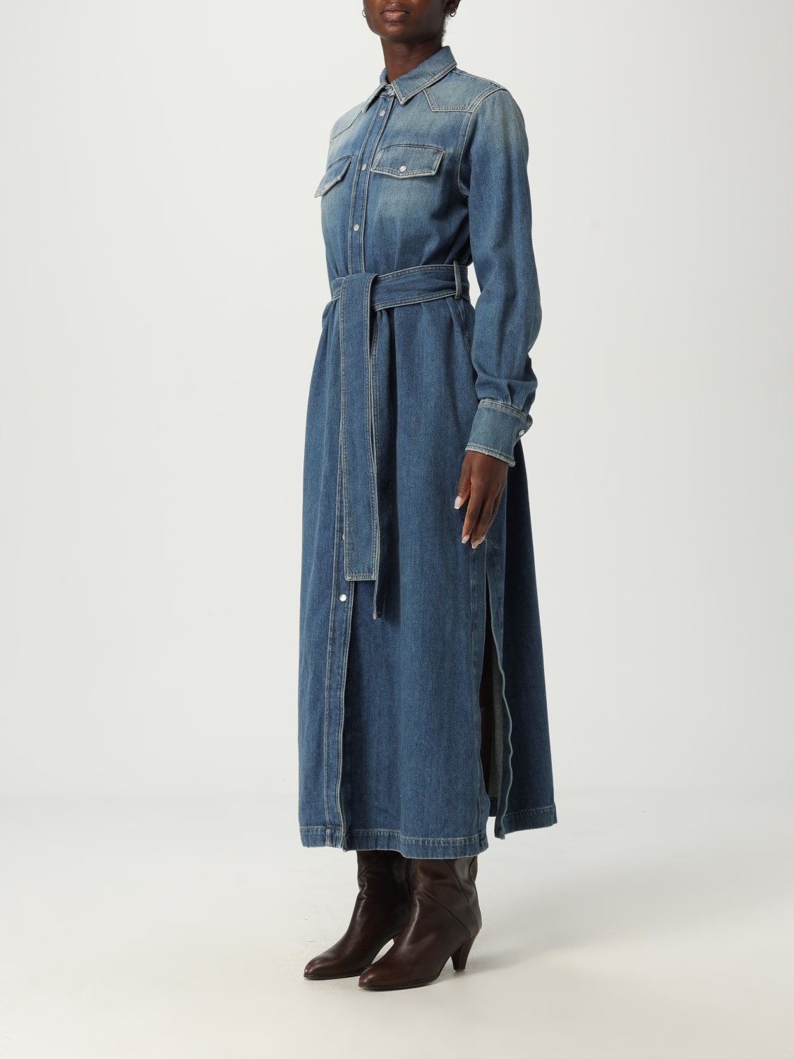 GOLDEN GOOSE DRESS: Dress woman Golden Goose, Blue - Img 4