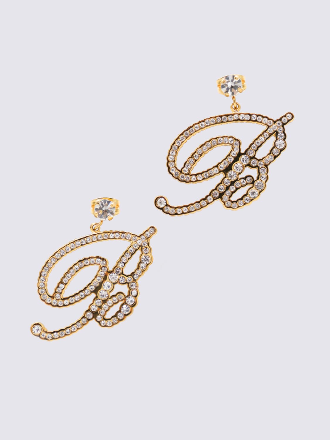 BLUMARINE GIOIELLO: Orecchini Blumarine in ottone con strass incastonati , Oro - Img 1
