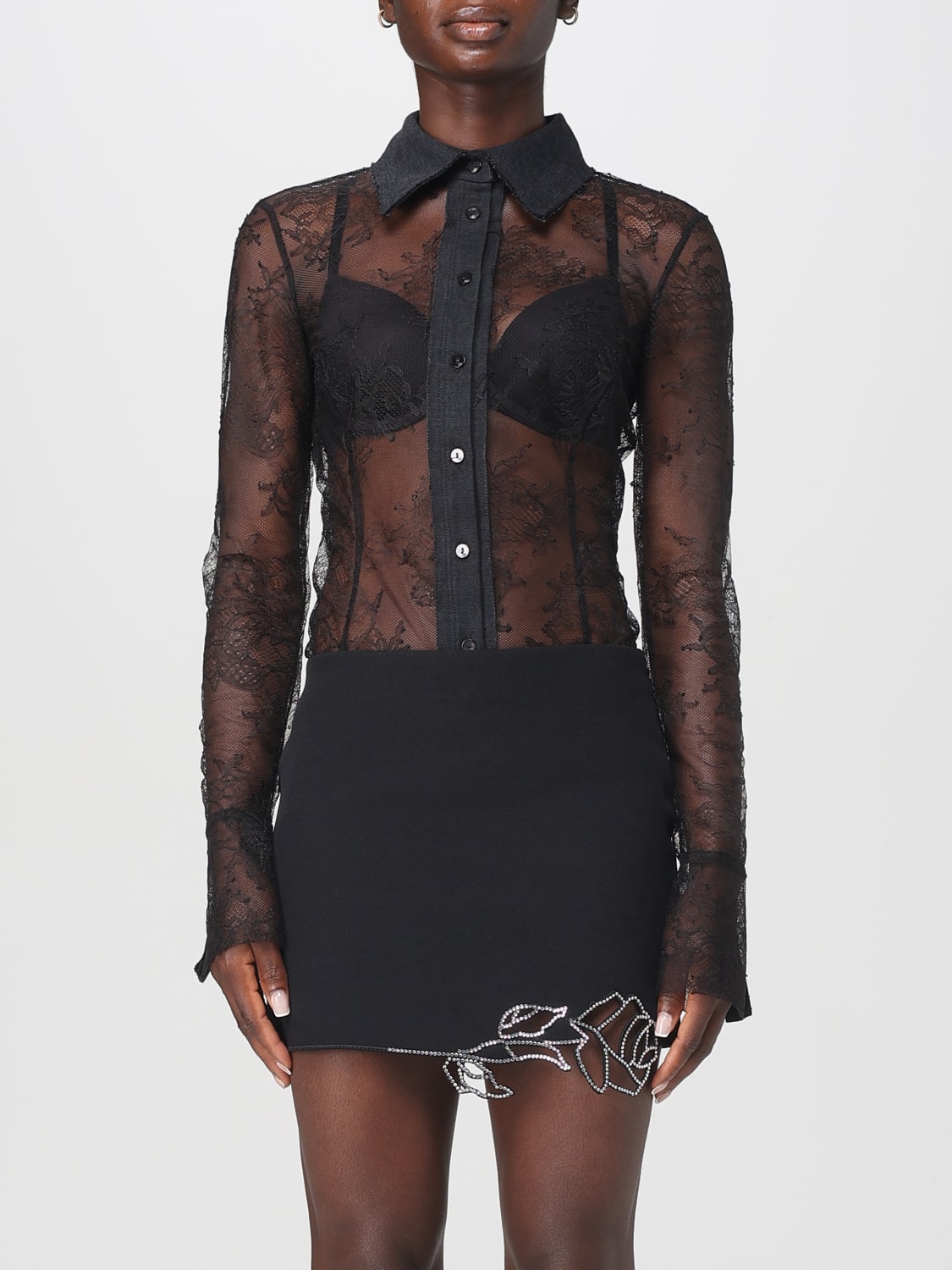 BLUMARINE HEMDBLUSE: Hemdbluse damen Blumarine, Schwarz - Img 1