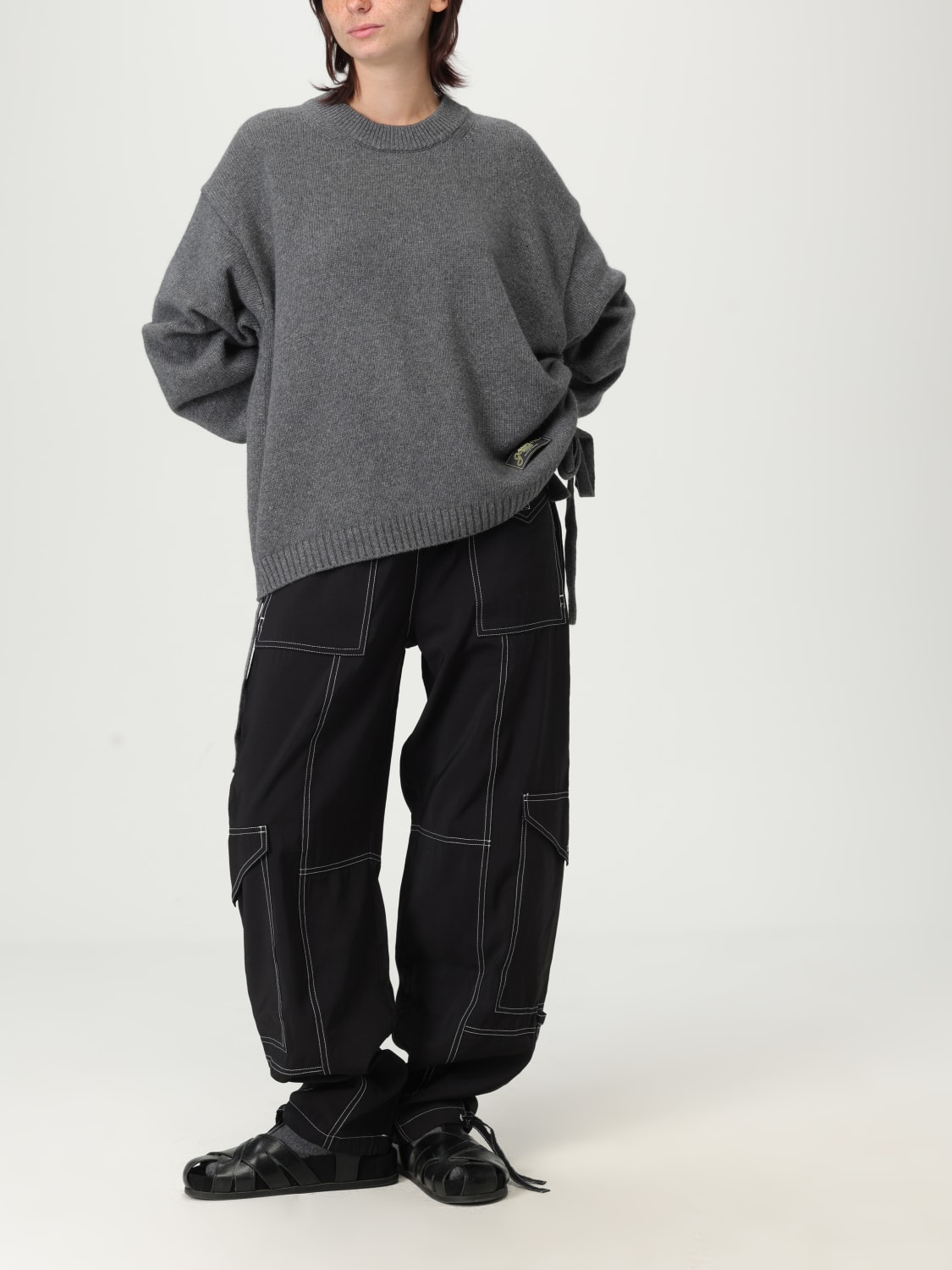 GANNI SWEATER: Sweater woman Ganni, Grey - Img 2