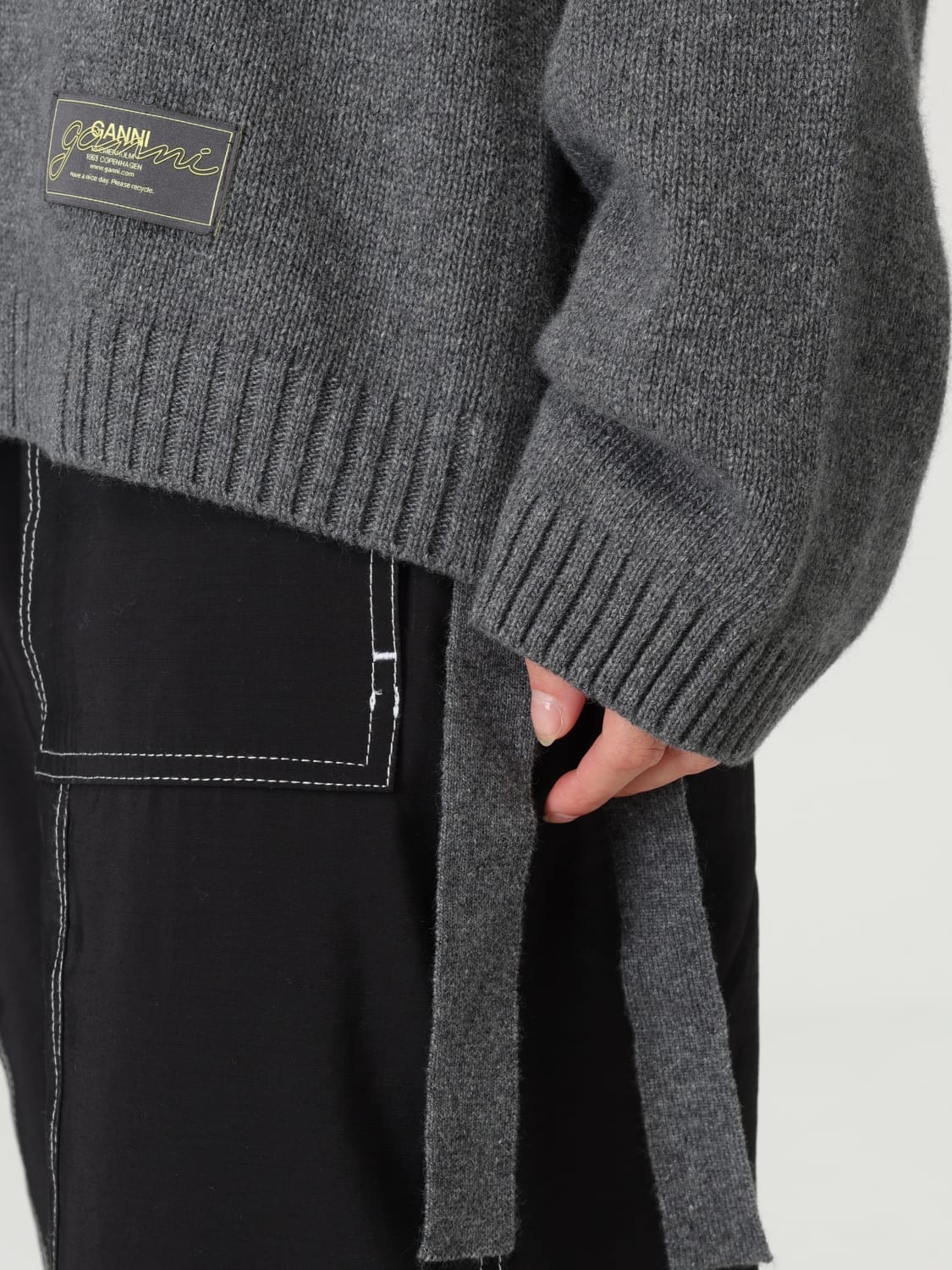 GANNI SWEATER: Sweater woman Ganni, Grey - Img 4