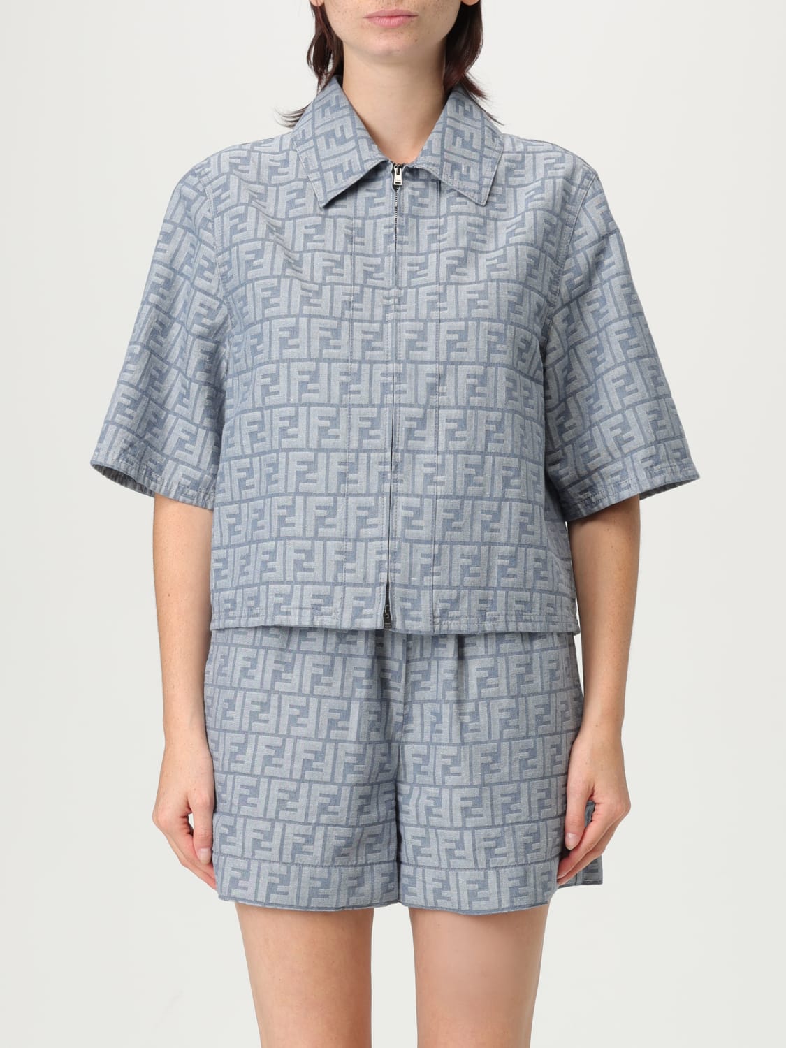 FENDI JACKET: Jacket woman Fendi, Blue - Img 1