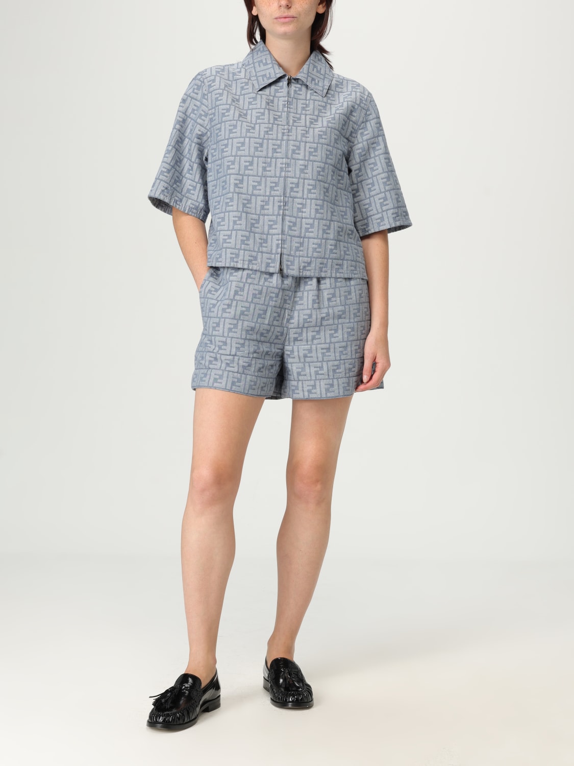 FENDI JACKET: Jacket woman Fendi, Blue - Img 2