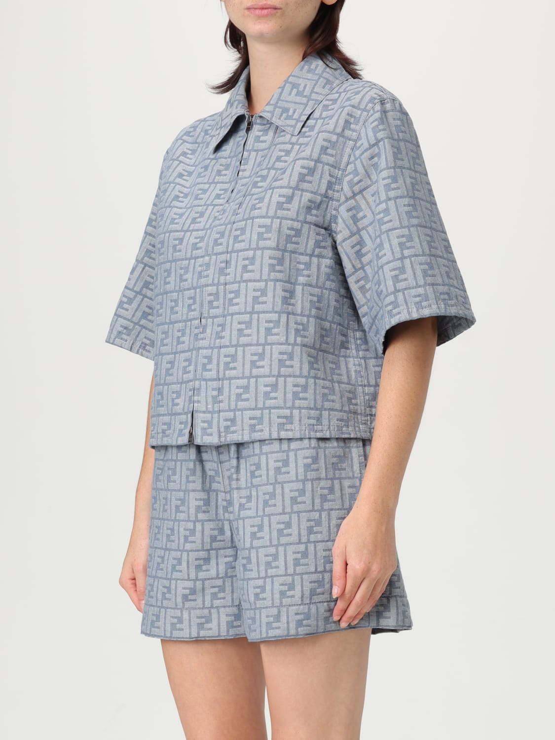 FENDI JACKET: Jacket woman Fendi, Blue - Img 4