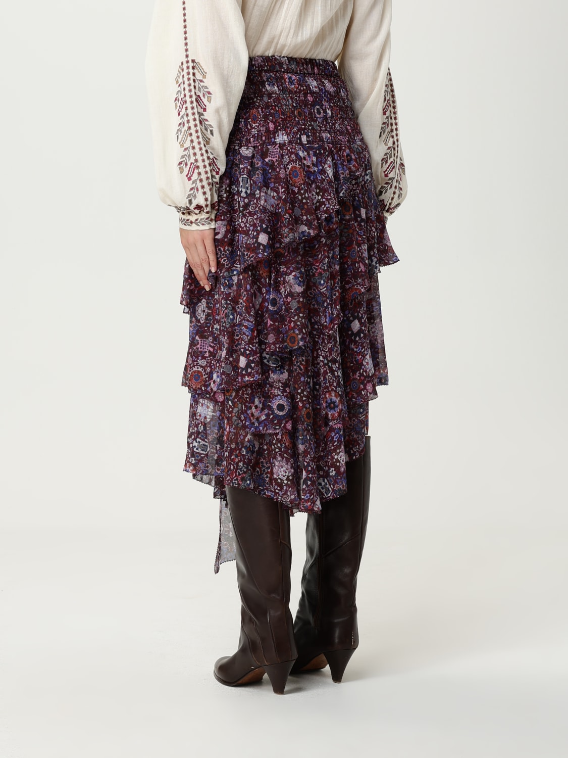 ISABEL MARANT ETOILE JUPE: Jupe femme Isabel Marant Etoile, Prune - Img 3