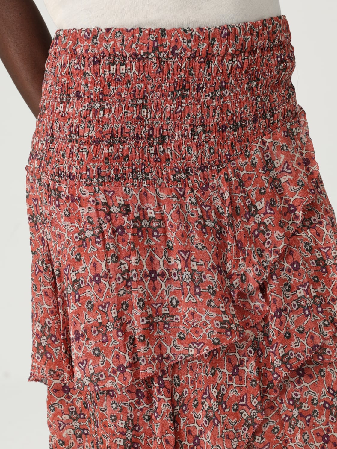 ISABEL MARANT ETOILE GONNA: Gonna Isabel Marant Etoile in viscosa stampata, Ruggine - Img 4