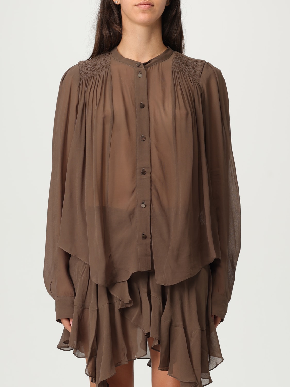 ISABEL MARANT ETOILE HEMDBLUSE: Hemdbluse damen Isabel Marant Etoile, Kaki - Img 1