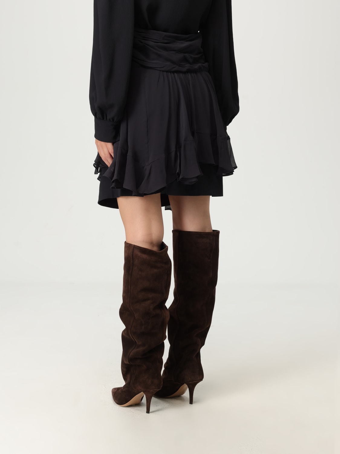 ISABEL MARANT ETOILE GONNA: Gonna Isabel Marant Etoile in viscosa con stampa animalier , Nero - Img 3