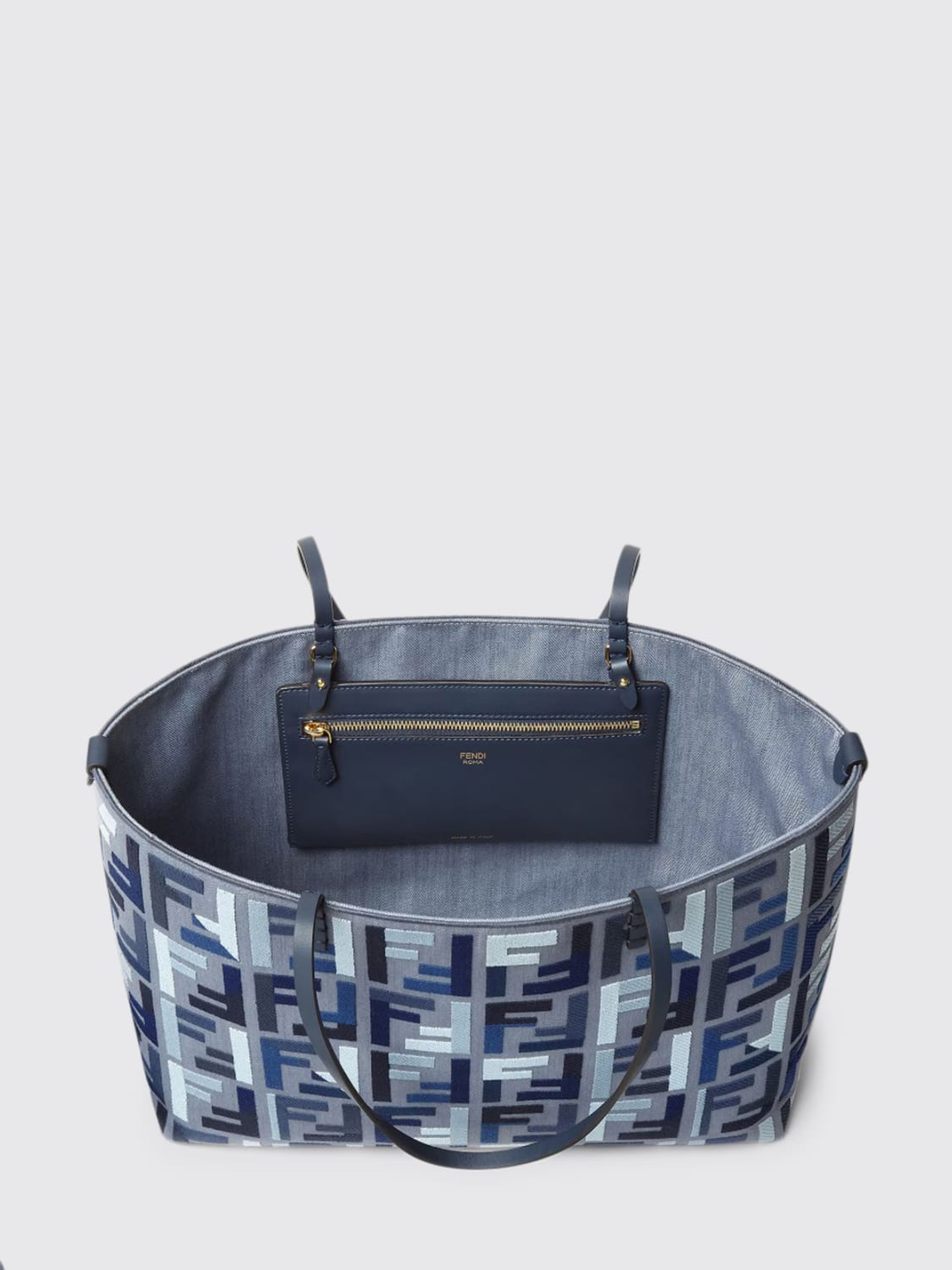 FENDI TOTE BAG: Shoulder bag woman Fendi, Blue - Img 3