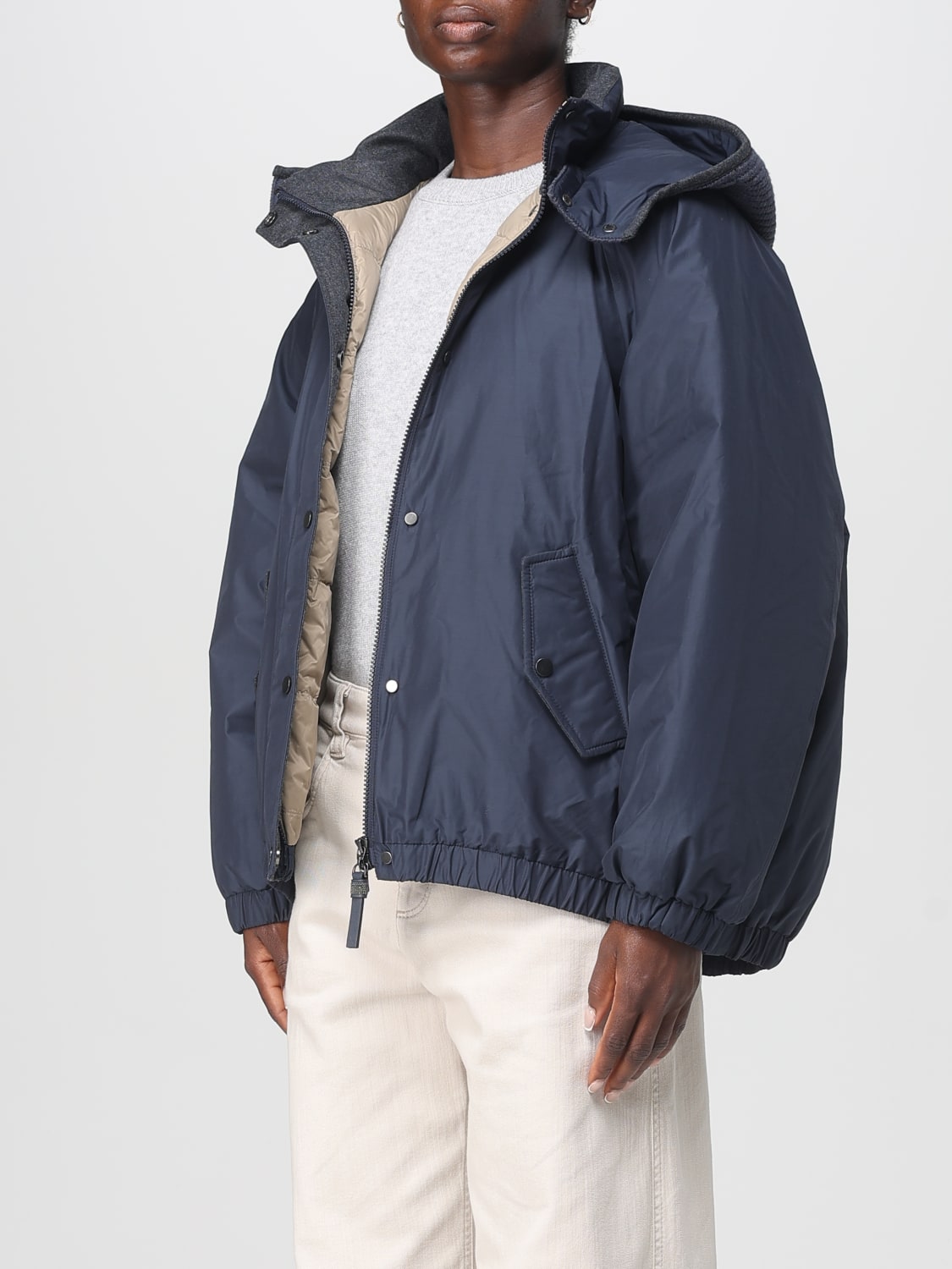 BRUNELLO CUCINELLI JACKET: Jacket woman Brunello Cucinelli, Blue - Img 4